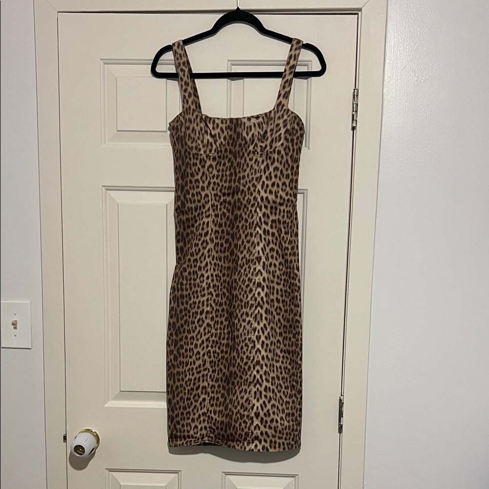 Capulet Brown Leopard Print Midi Dress